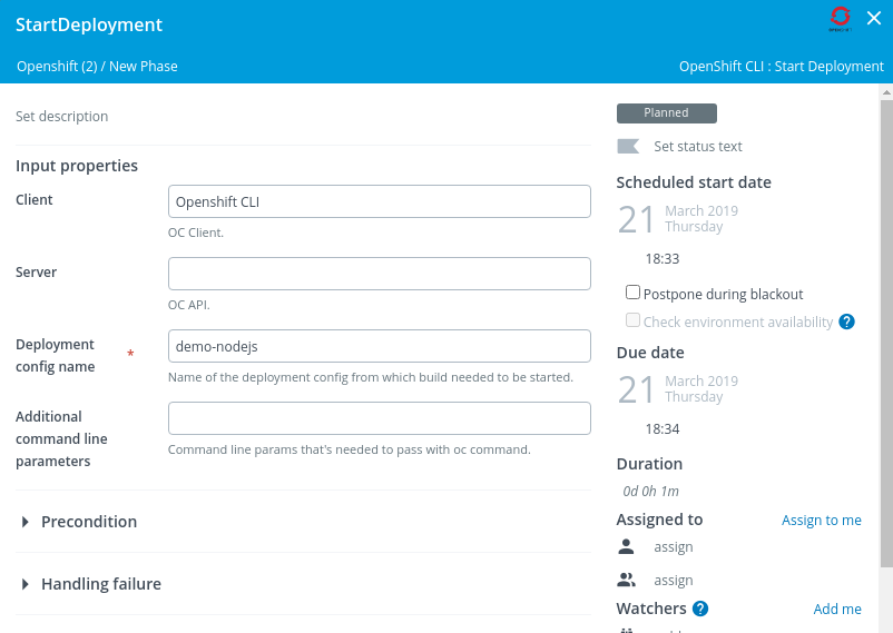 OpenShift Start Deployment