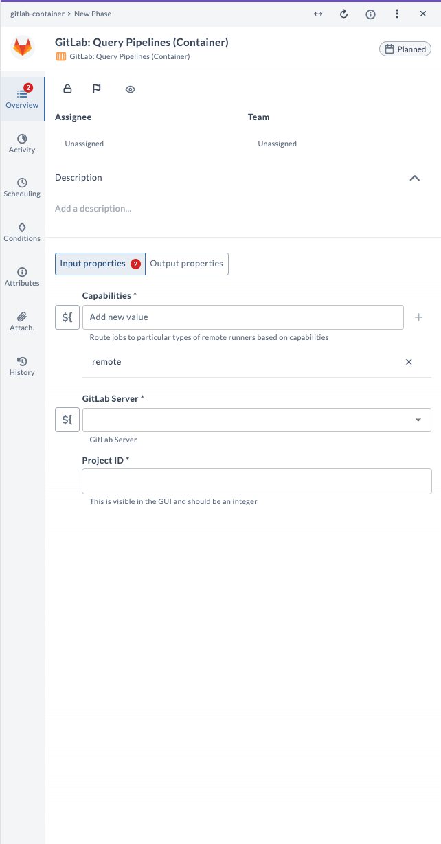 Query Pipelines Input