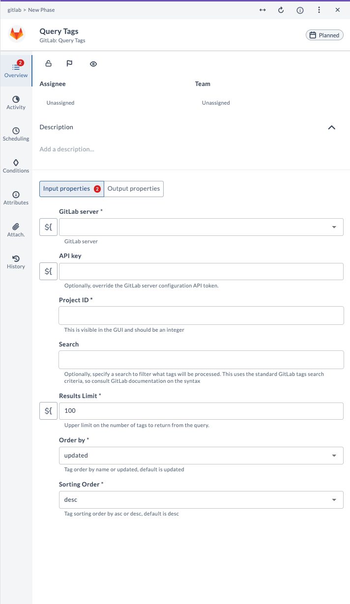 Query Tags Input