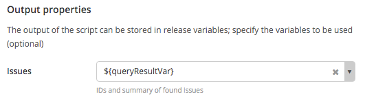 Connect query result to queryResultVar variable