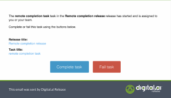 Remote Completion Task Email