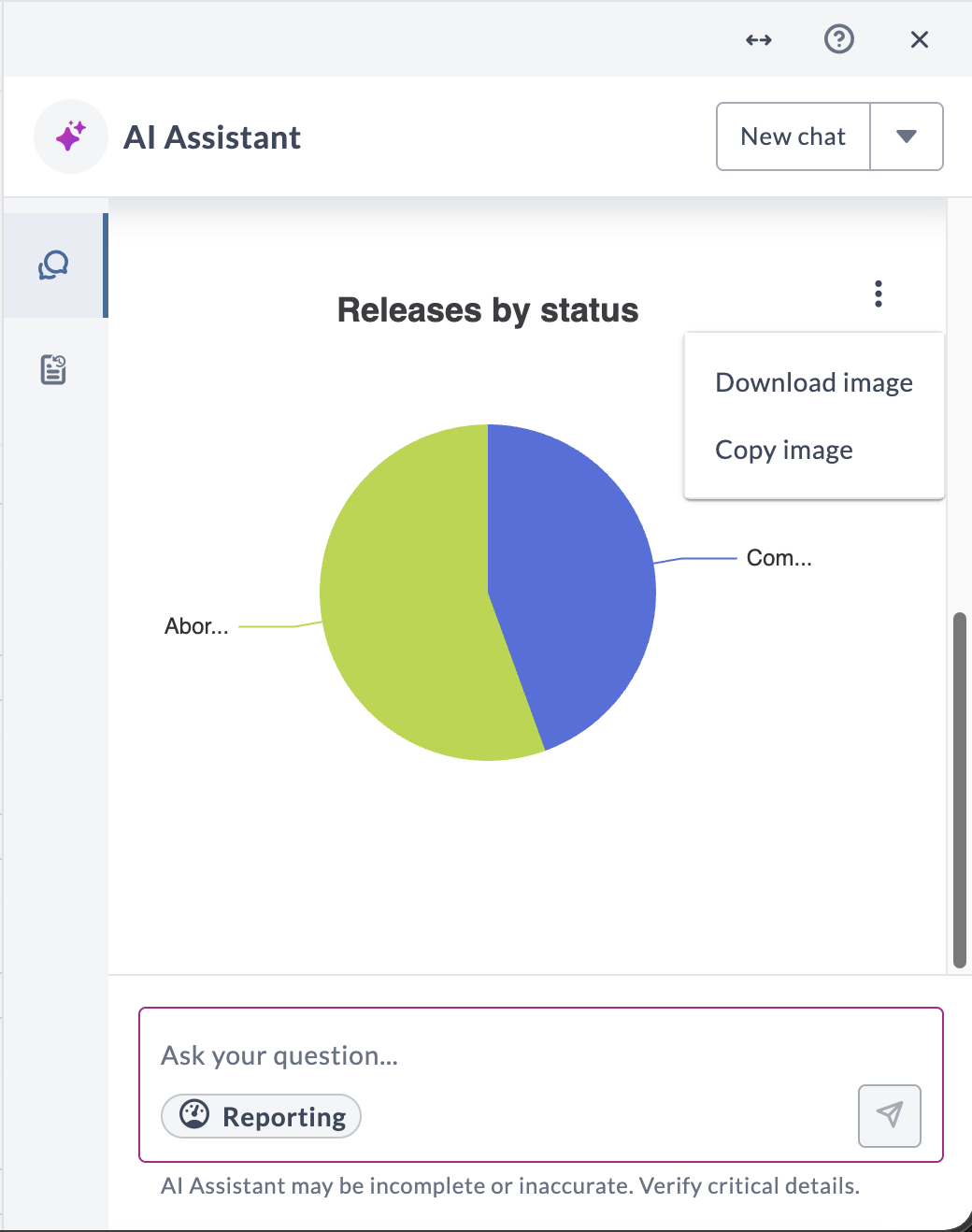 Chart export options