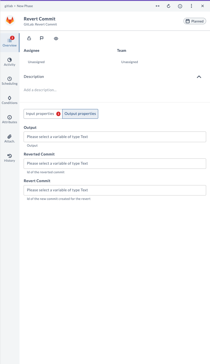 Revert Commit Output