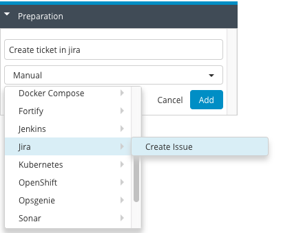 Select custom task