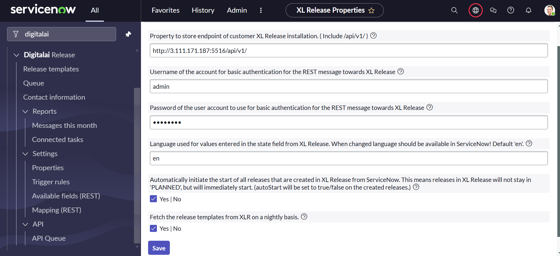 Release properties