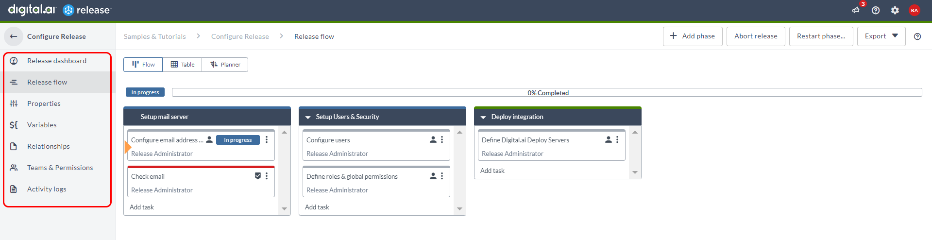 Show drop-down Release