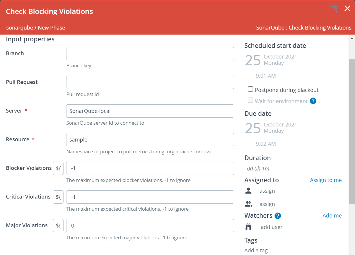 SonarQube Check Blocking Violations task