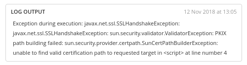 SSL handshake error