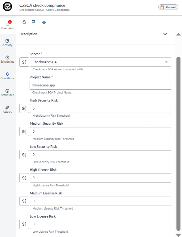 Add CxSCA Compliance task