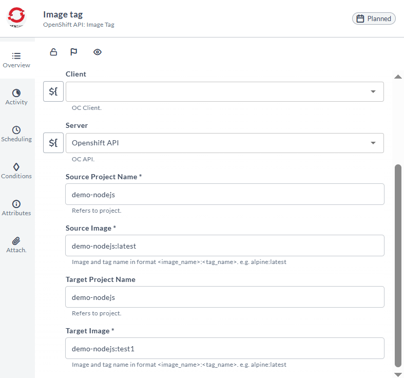 OpenShift Image Tag