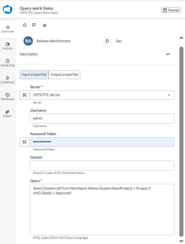 Query work item