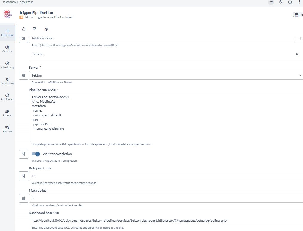 Trigger Pipeline Run