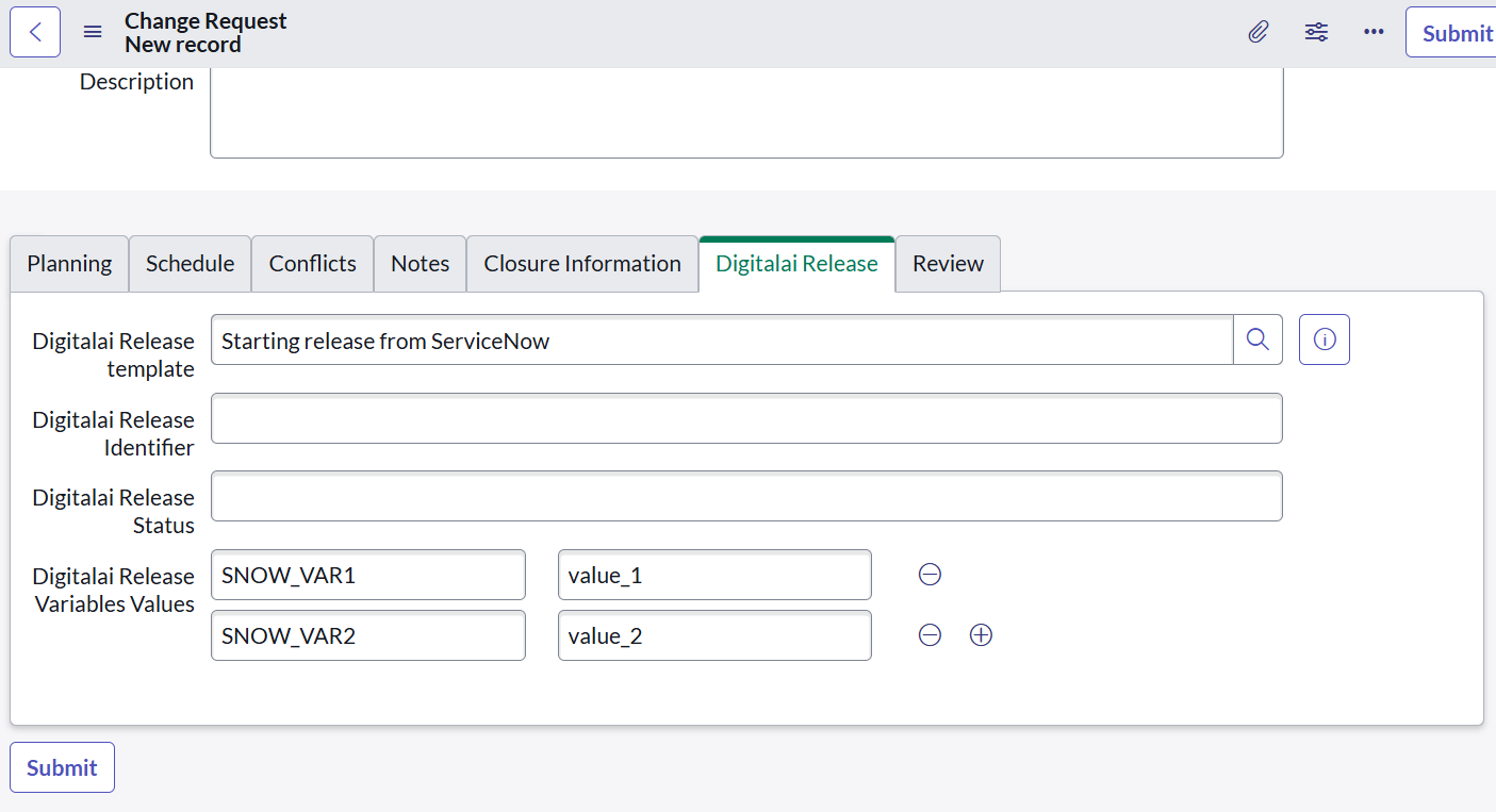 Digital.ai Release tab