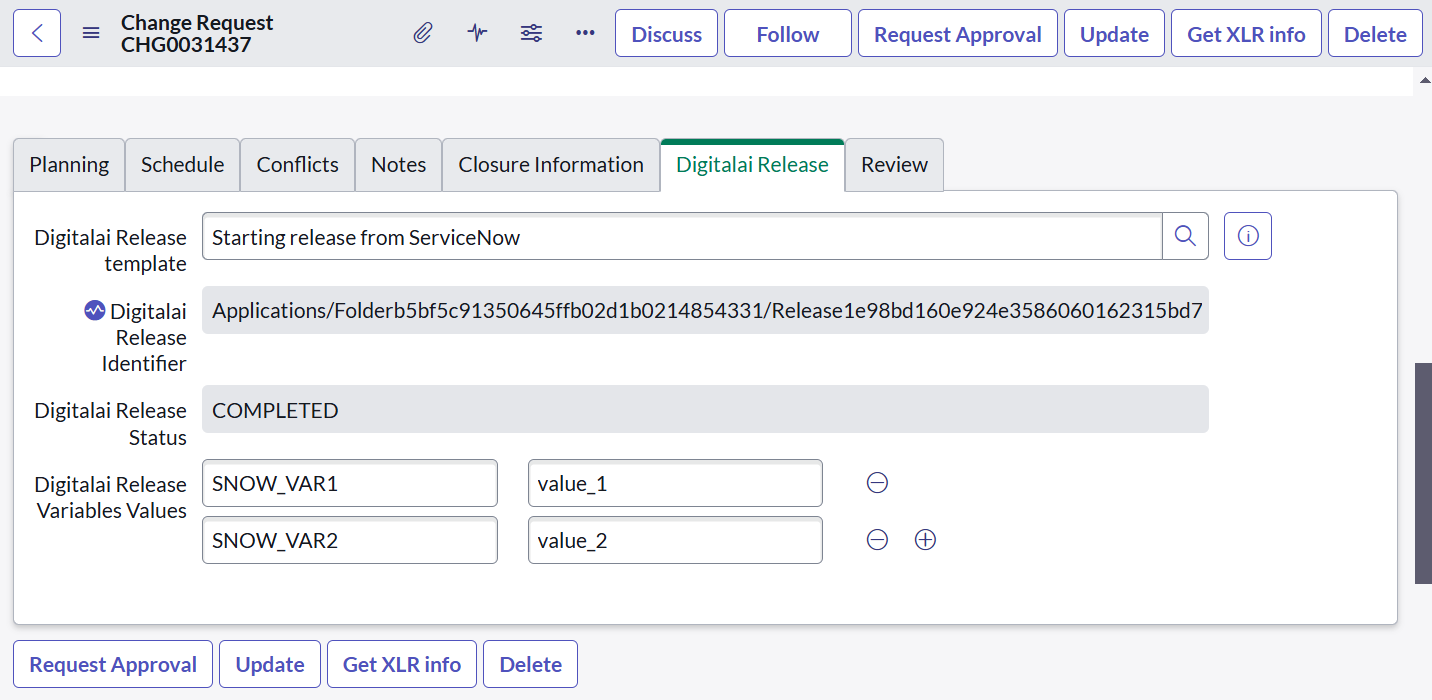 Digital.ai Release tab