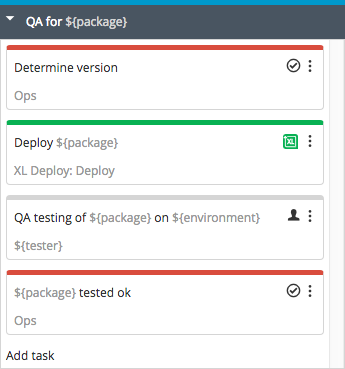 Template with variables