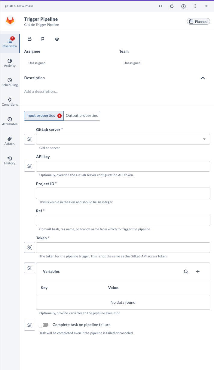 Trigger Pipeline Input