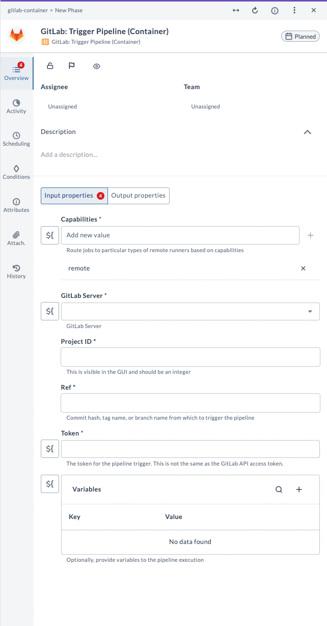 Trigger Pipeline Input