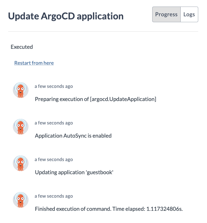 Update ArgoCD application