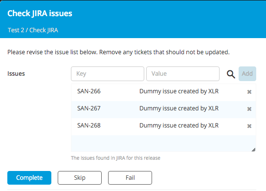 User Input task in running release