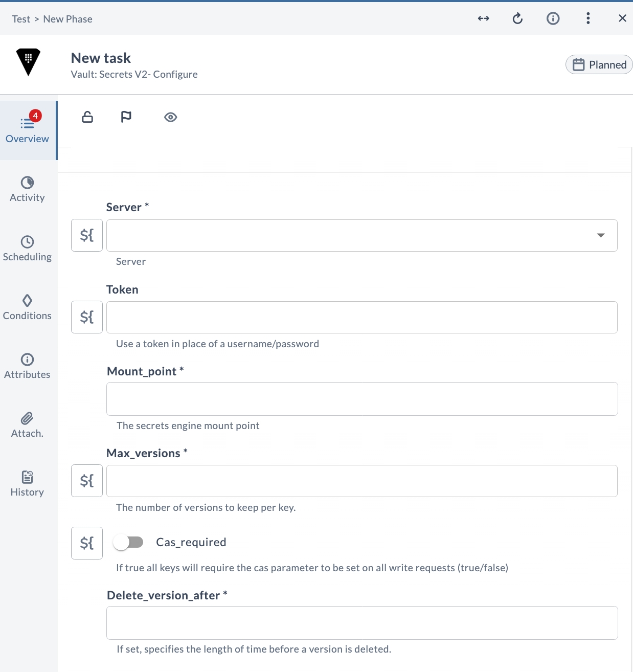 V2 Configure Input Properties