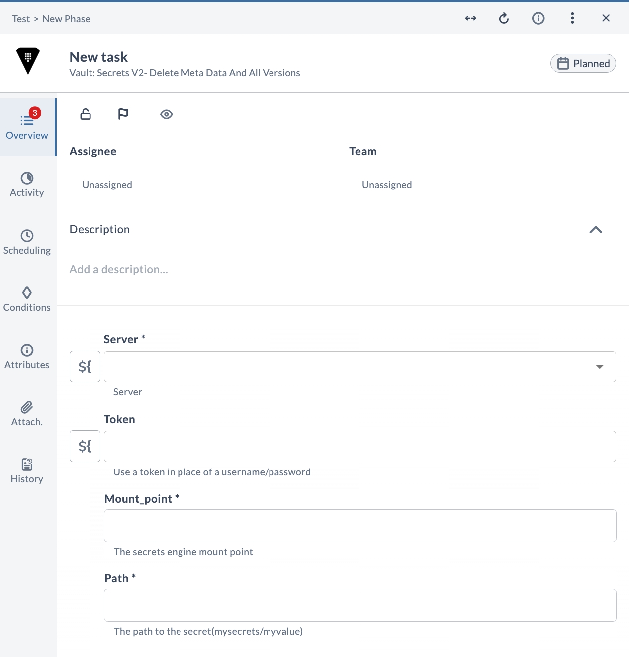 V2 Delete Metadata and All Versions Input Properties
