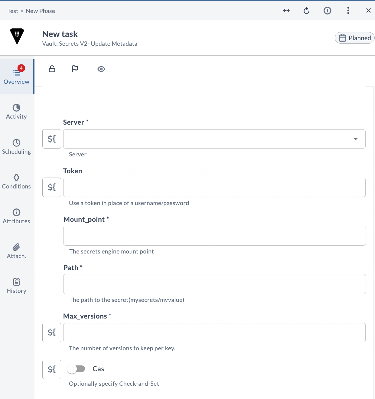 V2 Update Metadata Input Properties