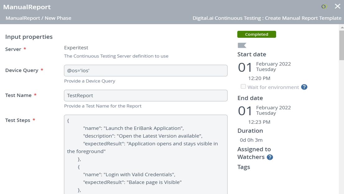 Create Manual Report Template