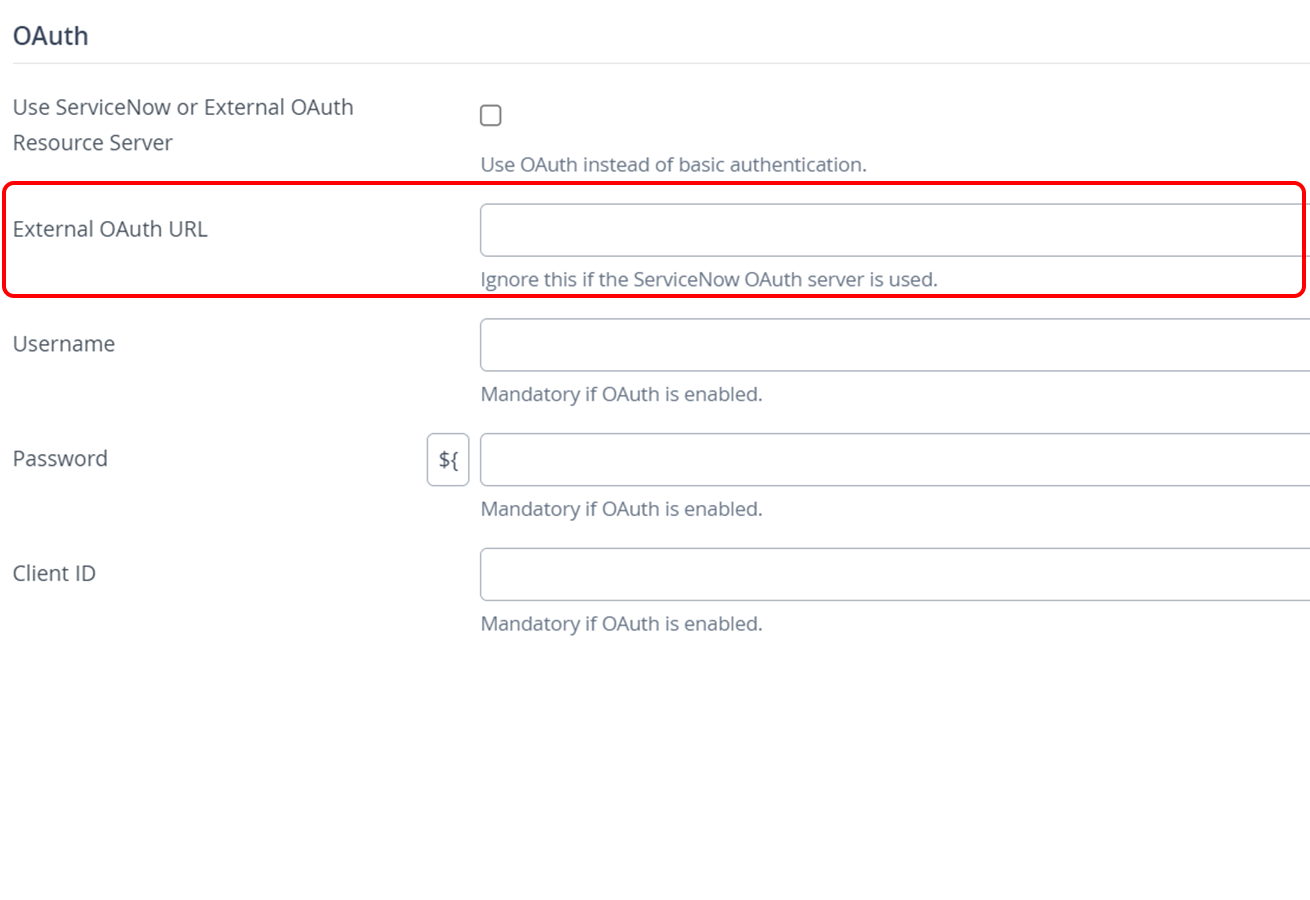 External OAuth Server