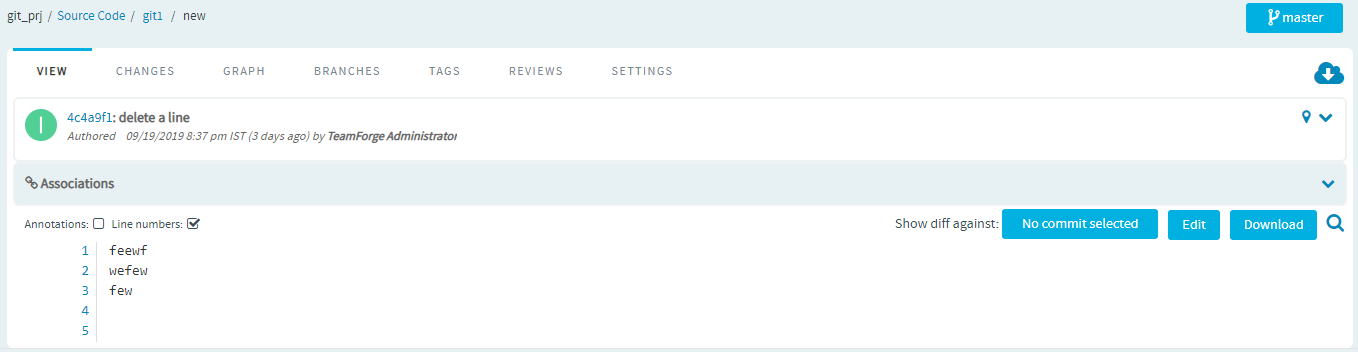 Content of the 'new' file