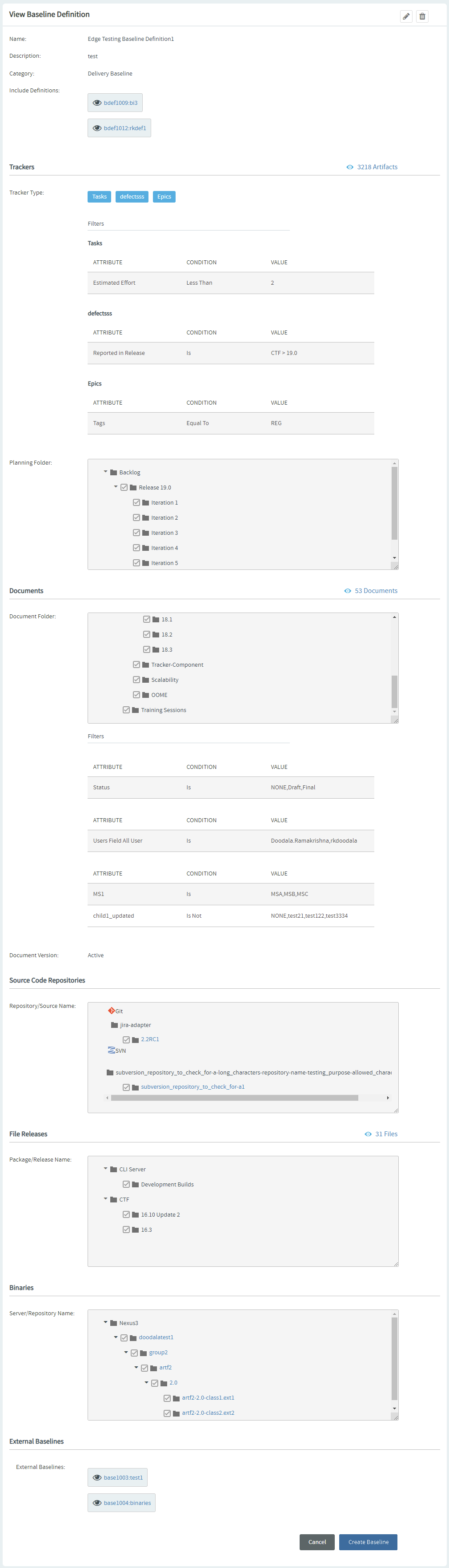 View Baseline Definition