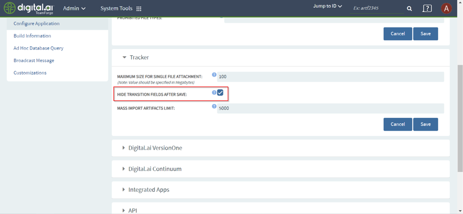 Hide Fields in Tracker Workflow