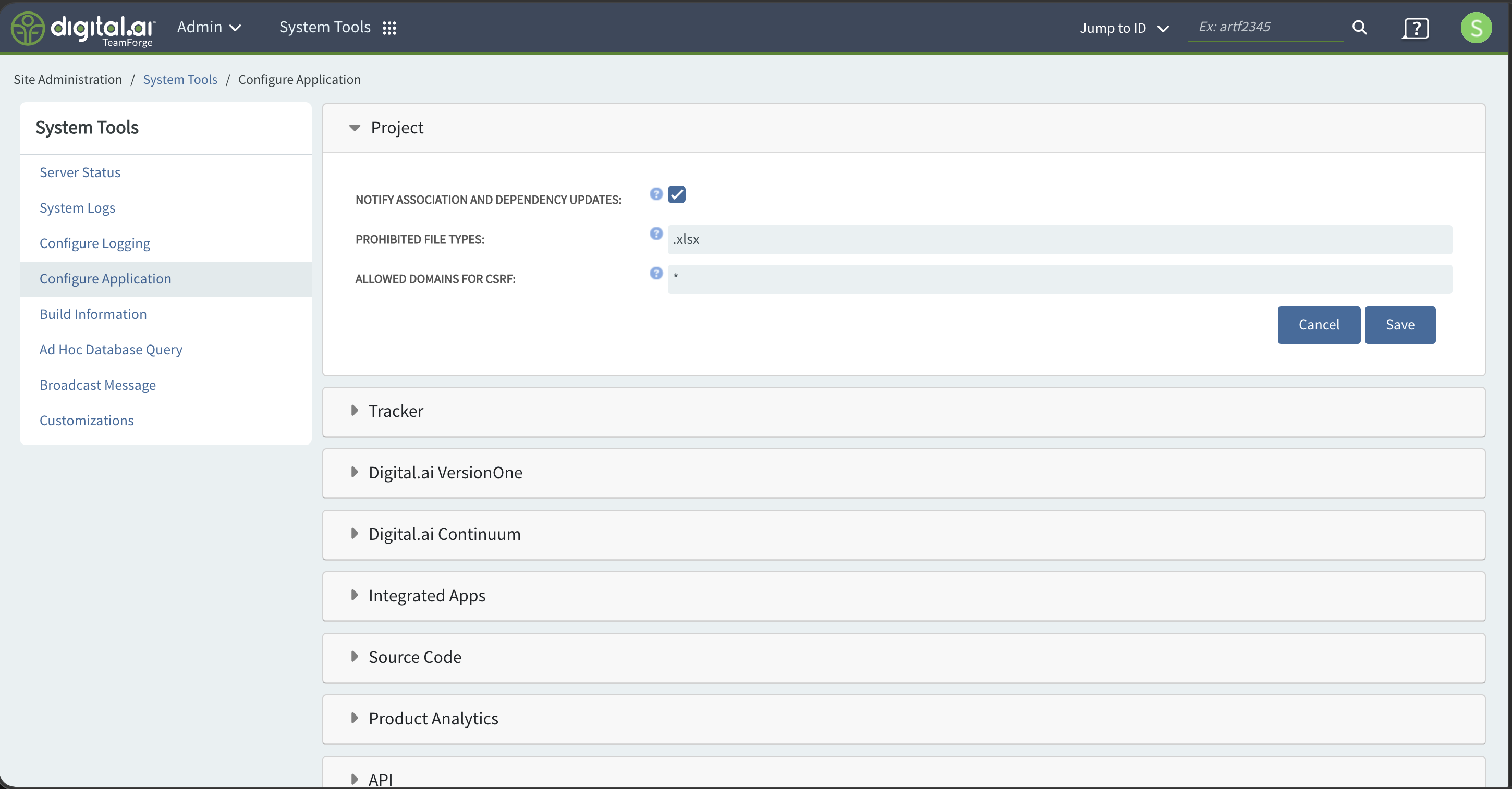Admin > System Tools > Assist configuration