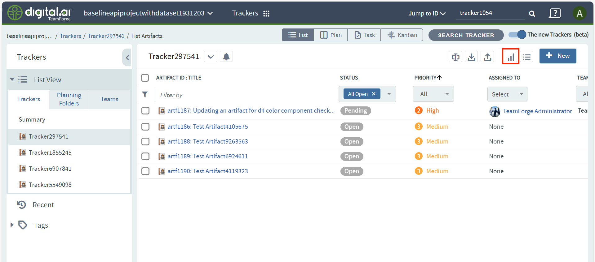 Summary Charts Slider