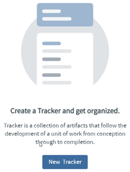 Empty Trackers Summary Page with No Tracker for Admin Users