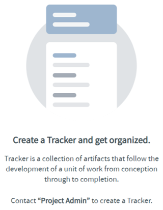 Empty Trackers Summary Page with No Trackers for Non-Admin Users