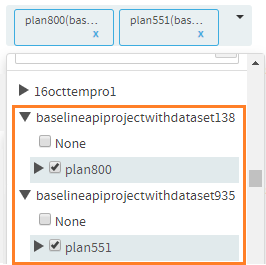 Multiple Planning Folders selected in other projects