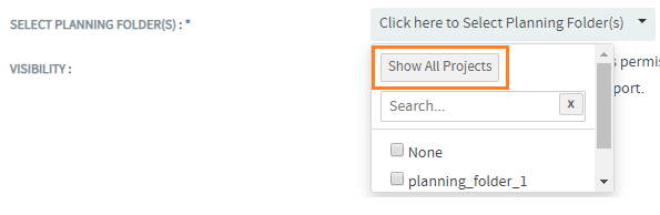 &quot;Show All Projects&quot; option